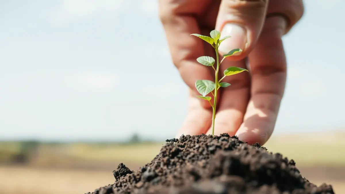 Imagen genérica de una planta joven creciendo, simbolizando la protección del medio ambiente.