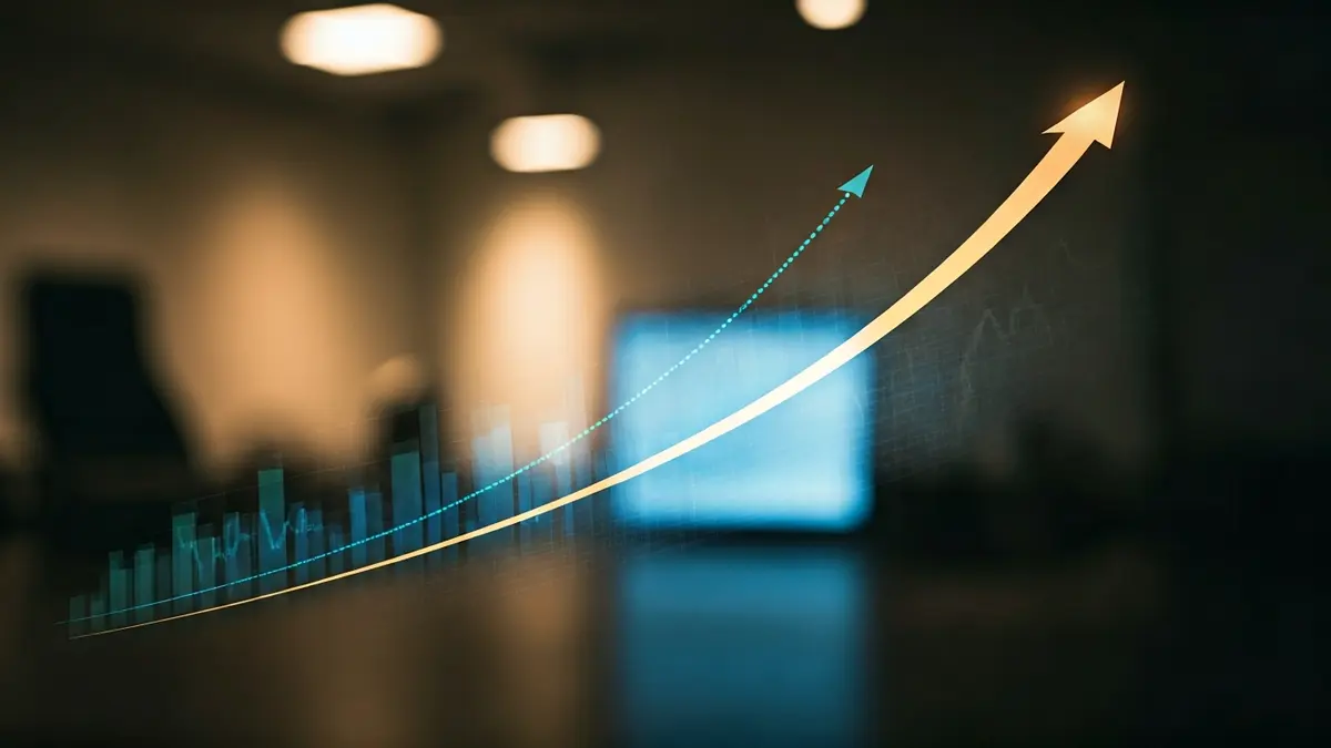 Imagen genérica de gráficos financieros ascendentes, simbolizando crecimiento económico.