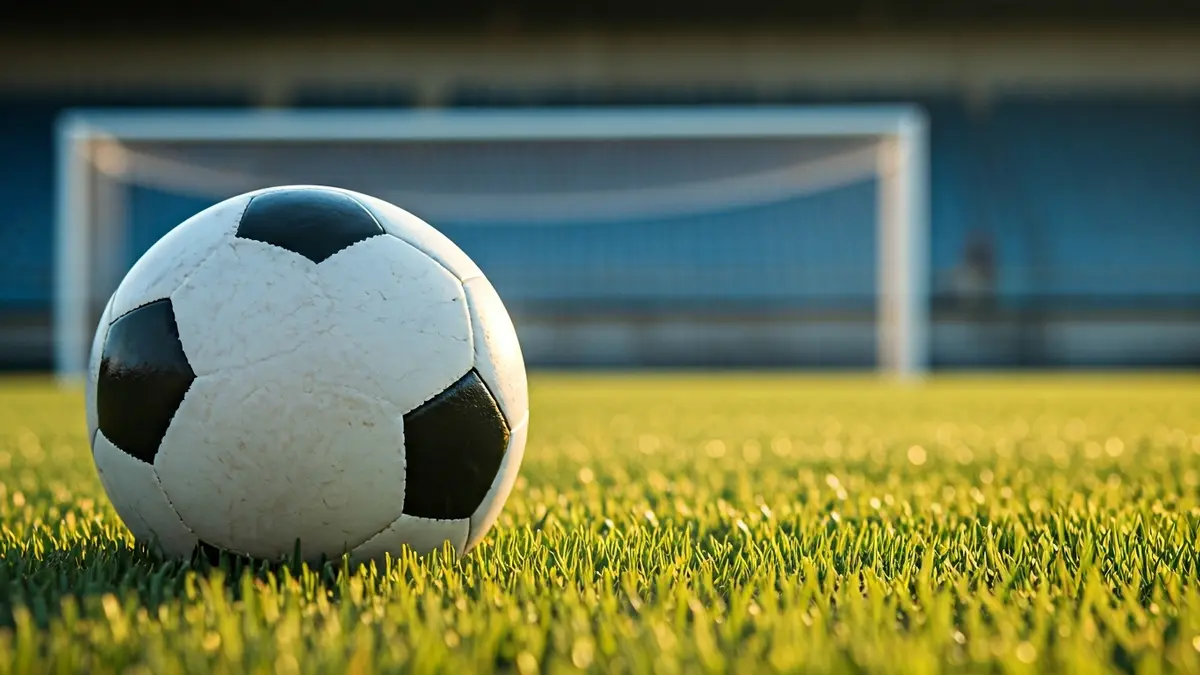 Imagen genérica de un balón de fútbol sobre el césped de un campo.