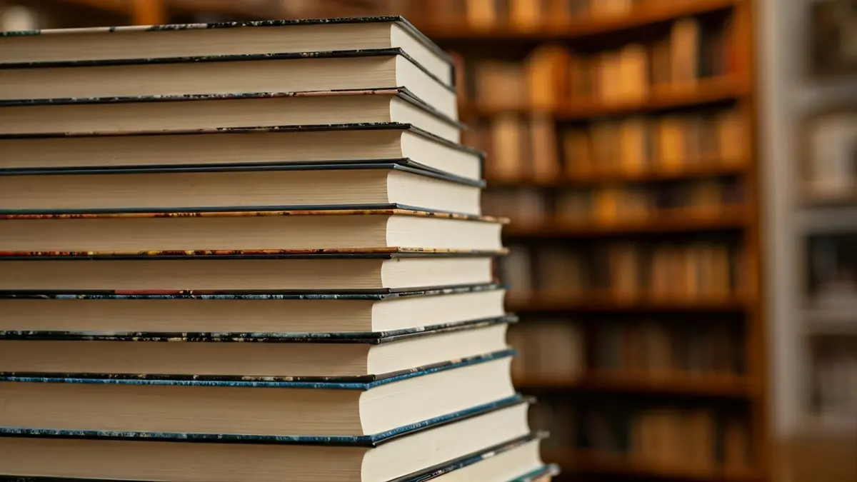 Imagen genérica de libros en una librería, con un ambiente cálido de lectura.