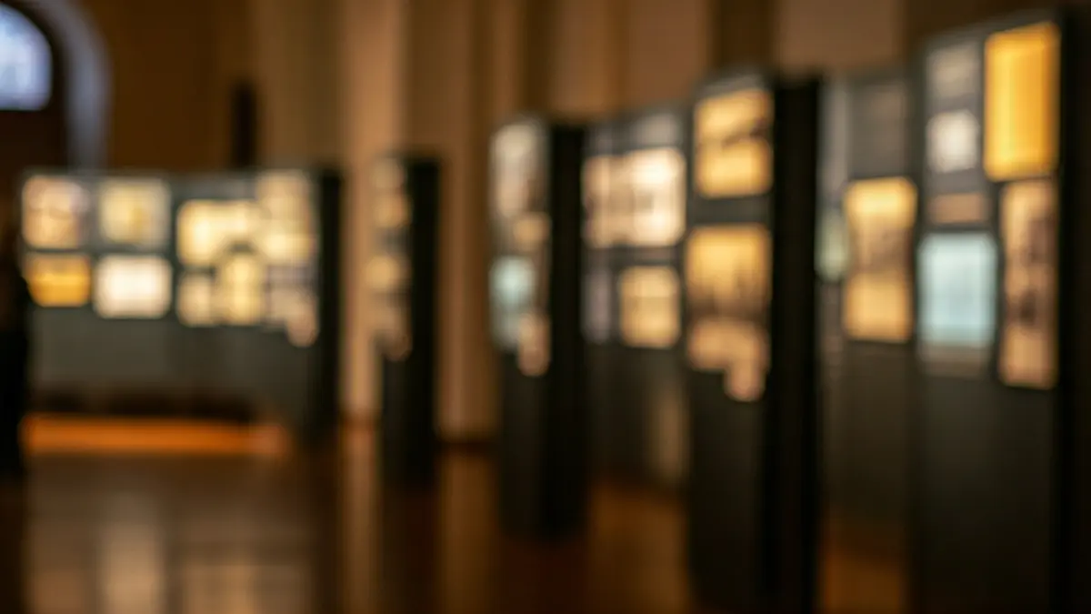 Imatge d'una exposició sobre memòria històrica amb fotografies antigues.