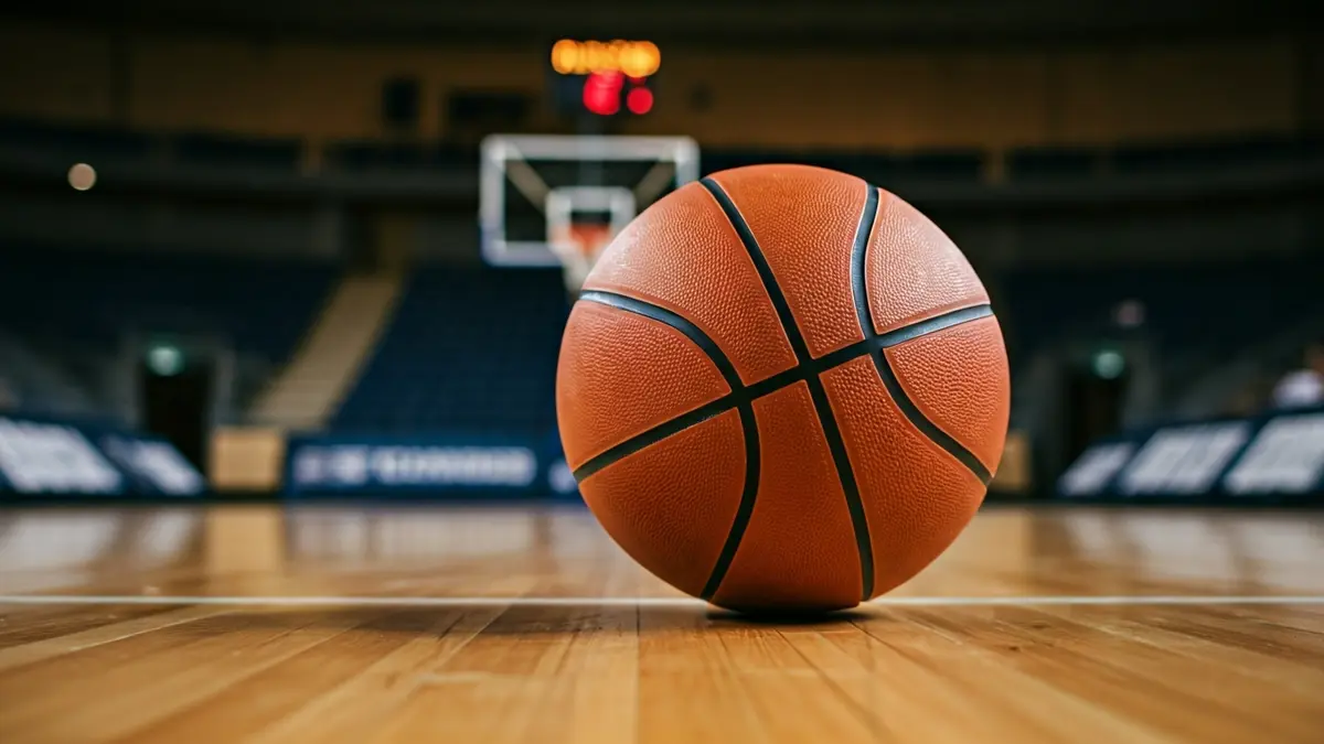 Imagen genérica de un balón de baloncesto en una cancha.