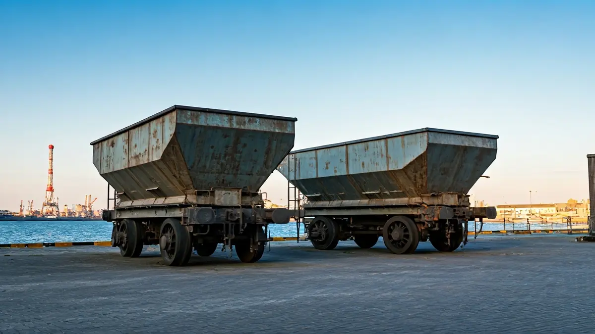 Image of two metal industrial hoppers, symbolizing the industrial heritage of Port de Sagunt.