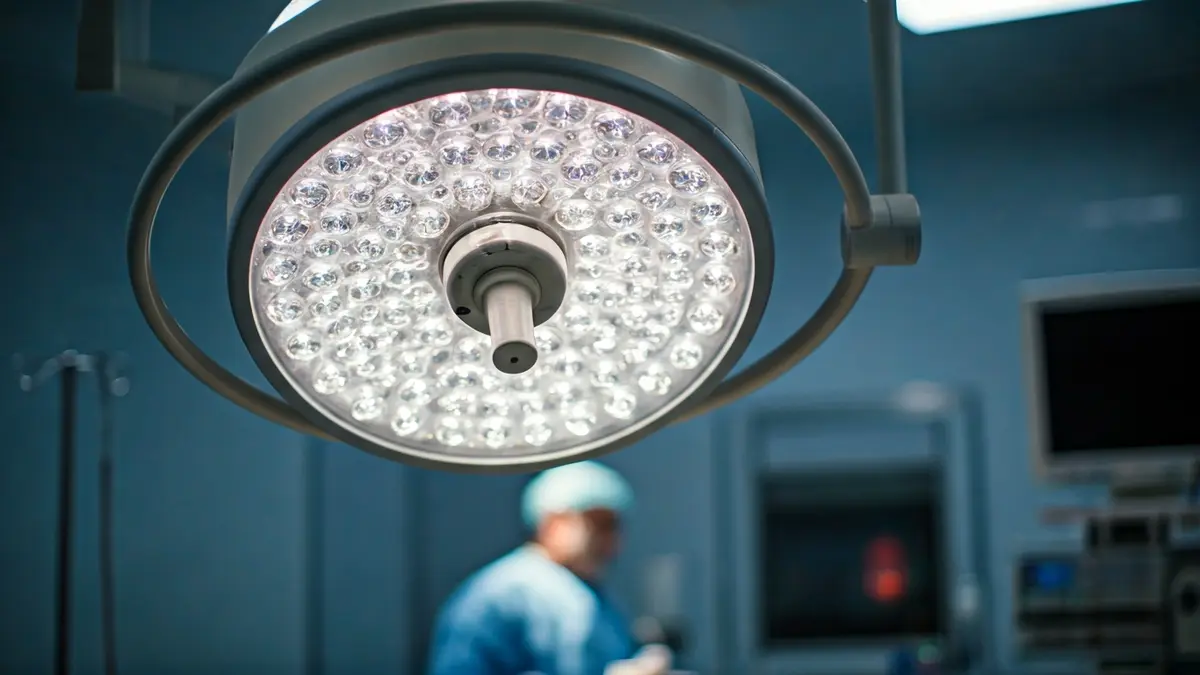 Imagen genérica de un quirófano con luces quirúrgicas.
