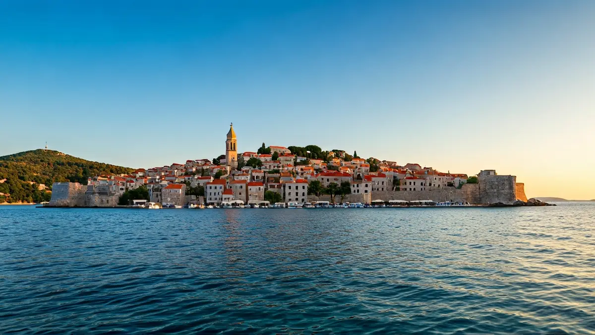 Imagen de la isla de Tabarca con su pueblo amurallado.