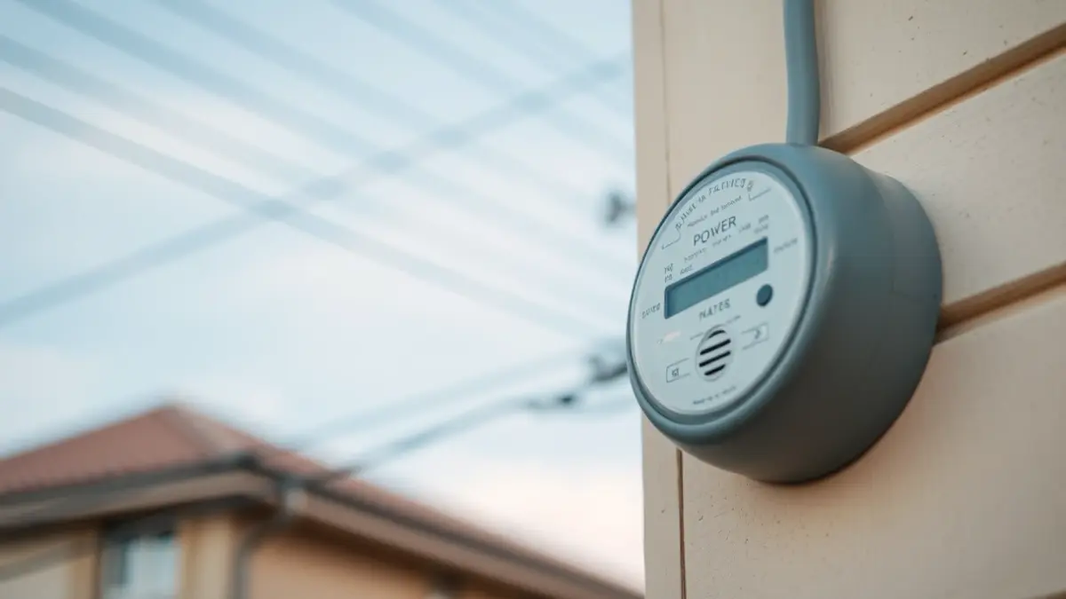 Imagen genérica de un contador eléctrico en una fachada, simbolizando un corte de luz.