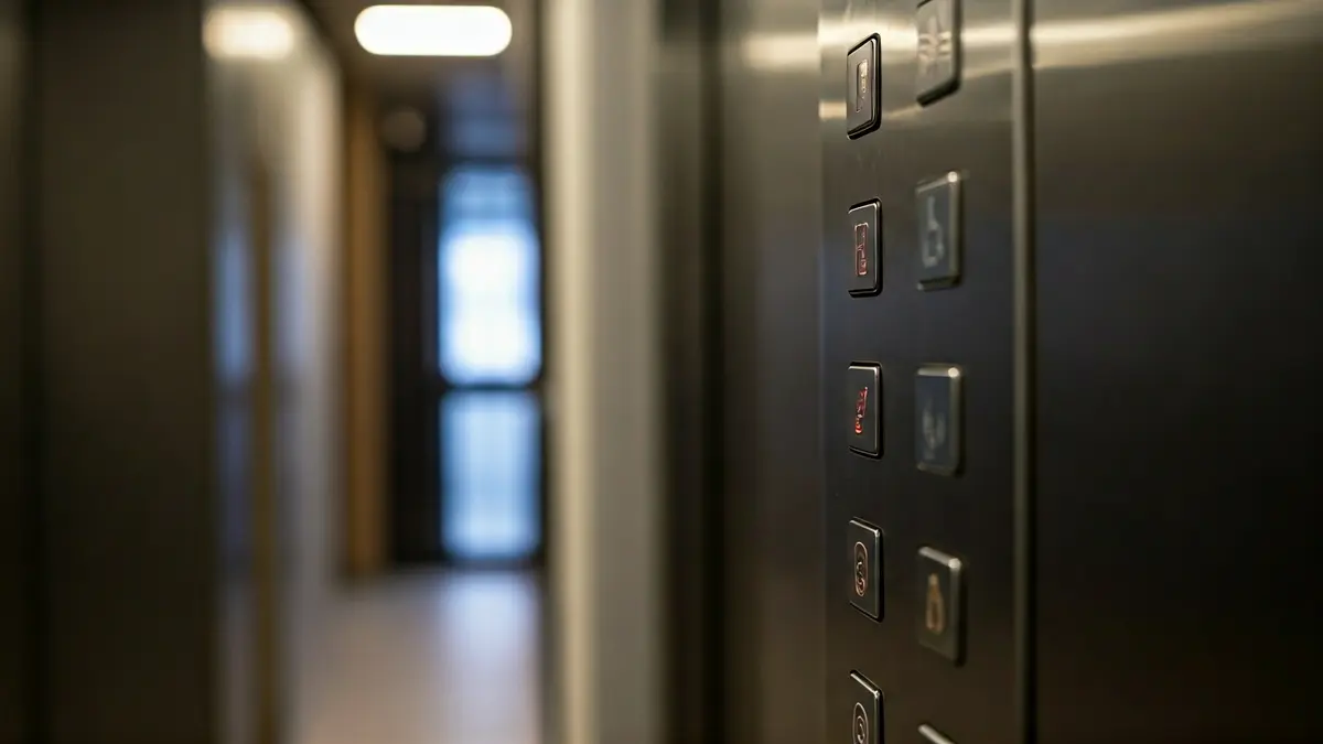 Imatge genèrica d'un panell de control d'ascensor amb botons il·luminats.