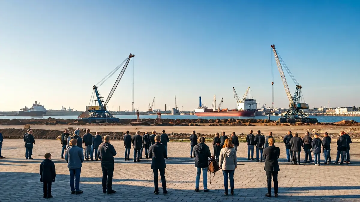 Imagen de trabajos en los antiguos terrenos de Campsa en el Puerto de Alicante.