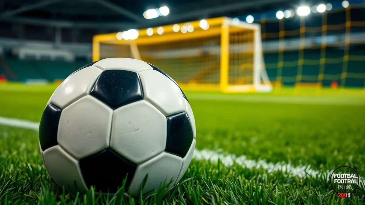 Imatge genèrica d'una pilota de futbol en la gespa d'un estadi.