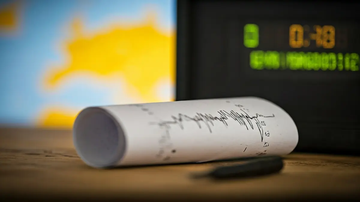 Generic image of a seismograph recording an earthquake.