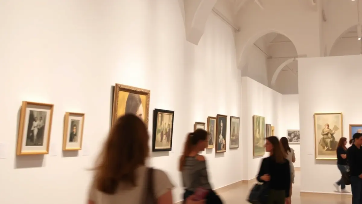 Imatge genèrica de l'interior d'una galeria d'art amb obres modernes i contemporànies.