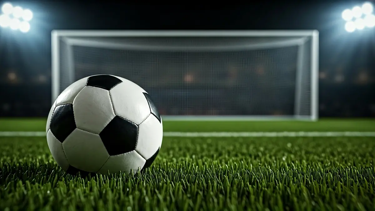 Imagen genérica de un balón de fútbol sobre el césped de un campo.