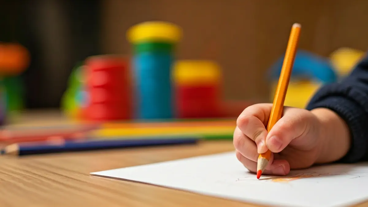Generic image of a child's hand drawing, representing early childhood education.