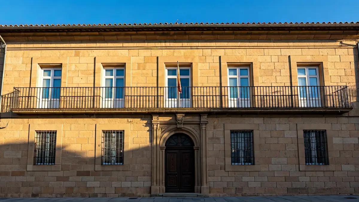 Fachada de la antigua fábrica de tabacos de València, hoy sede municipal del Ayuntamiento, conocida como Tabacalera.