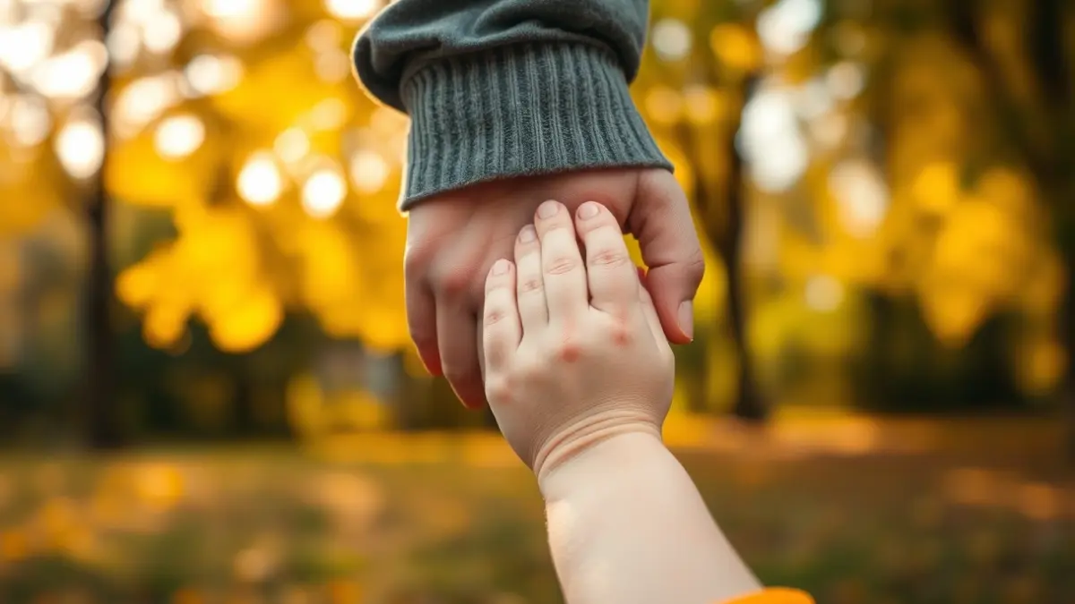 Imatge genèrica de mans d'un adult i un infant agafades, simbolitzant suport i inclusió.