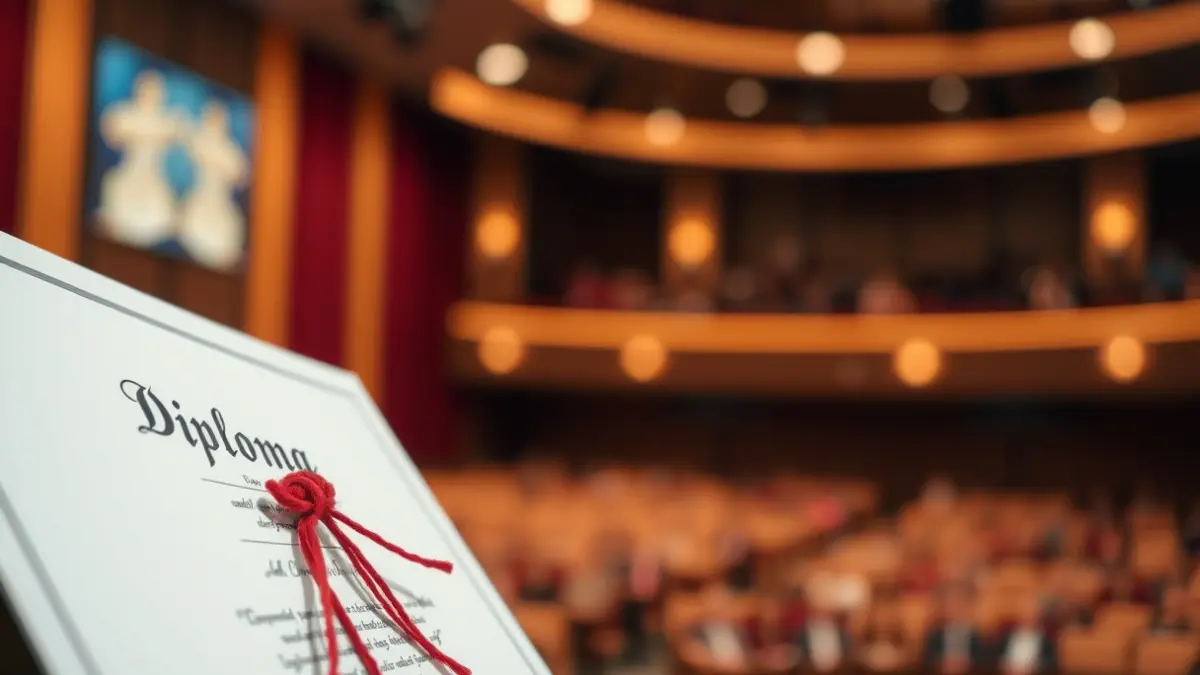 Generic image of a diploma or certificate, symbolizing academic excellence.