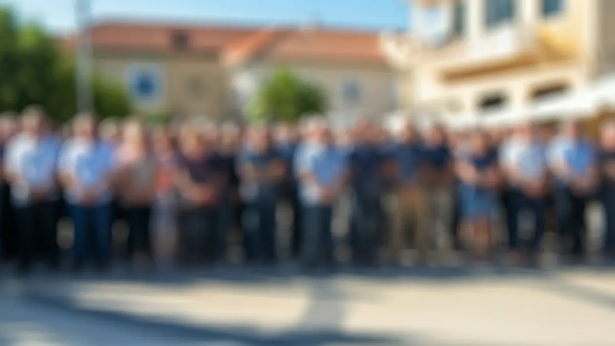 Generic image of a tribute event in a public square.