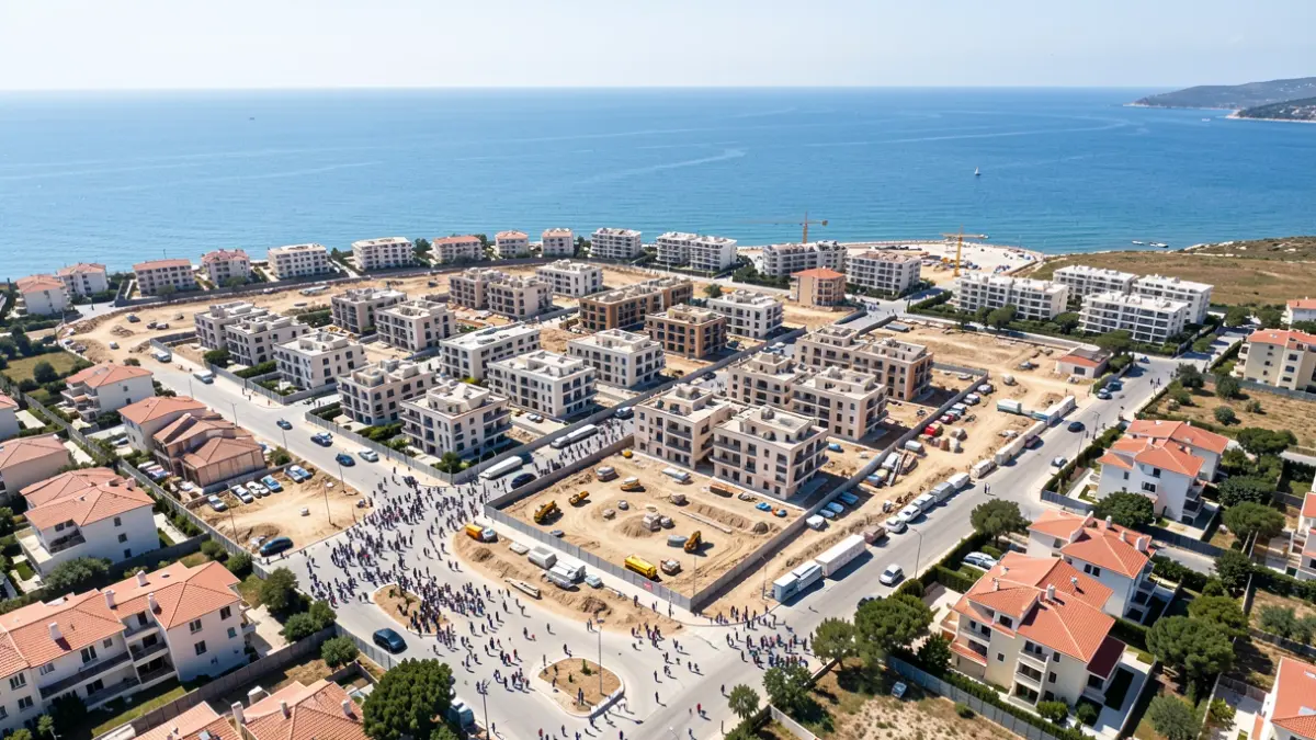 Generic image of urban construction on the coast.