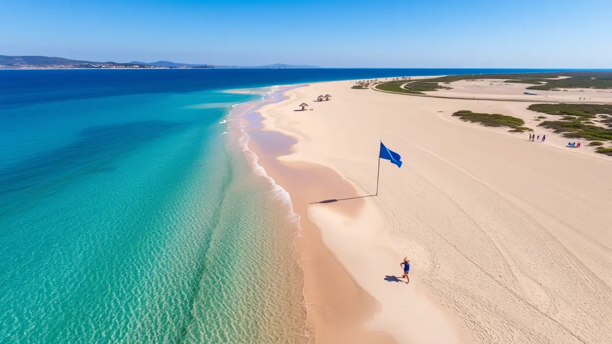 Imagen genérica de una playa con Bandera Azul, en la costa valenciana.