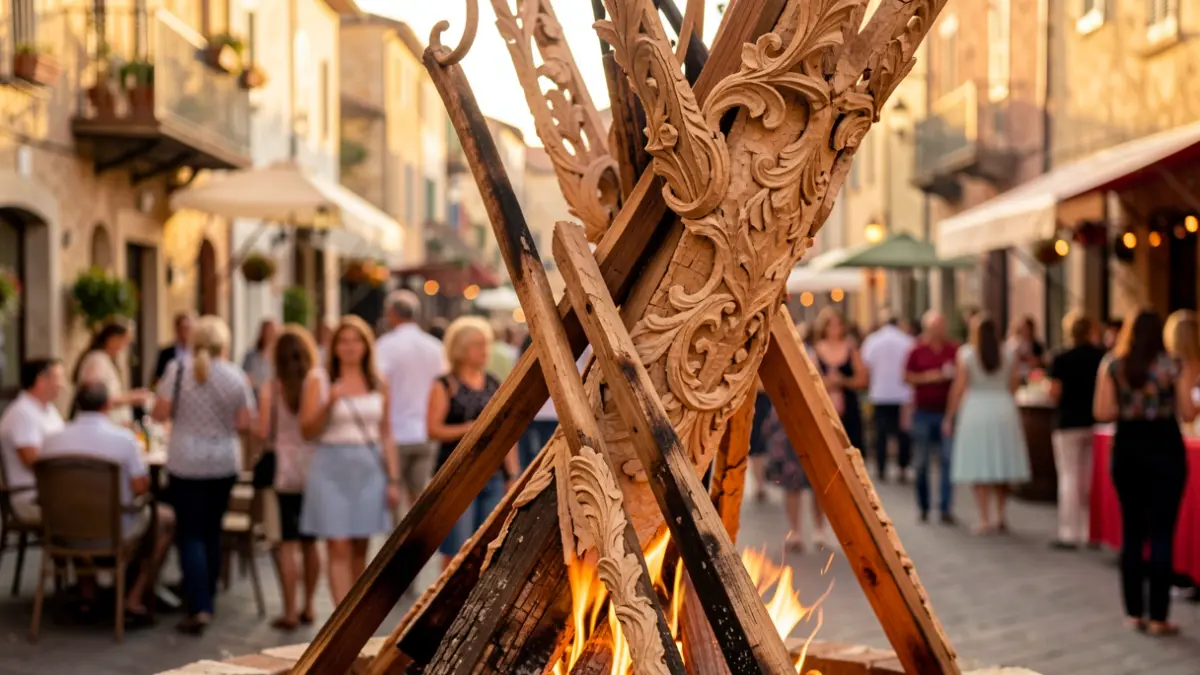 Imatge d'un detall d'un monument de les Fogueres de Sant Joan a Alacant.