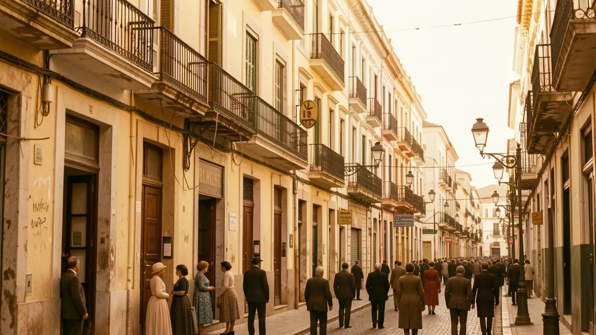 Imagen genérica de una calle antigua de Alicante con arquitectura del siglo XX.