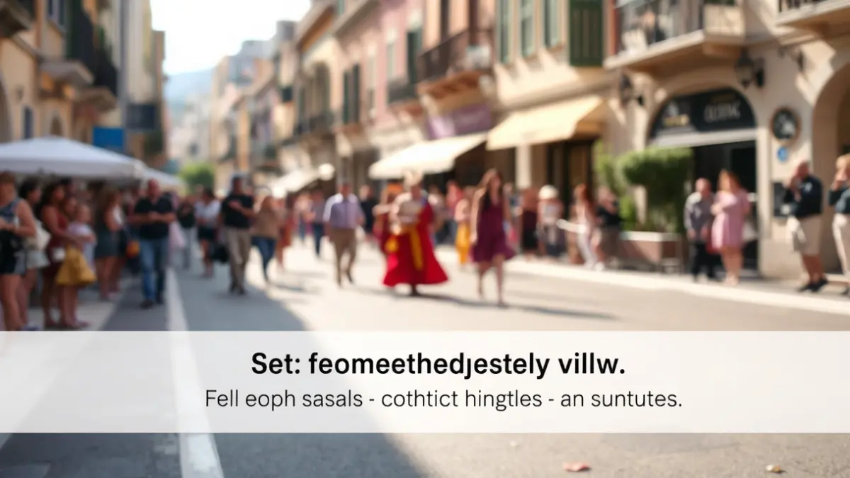 Image of a sensory-friendly zone on a street in Almassora during a festive proclamation.