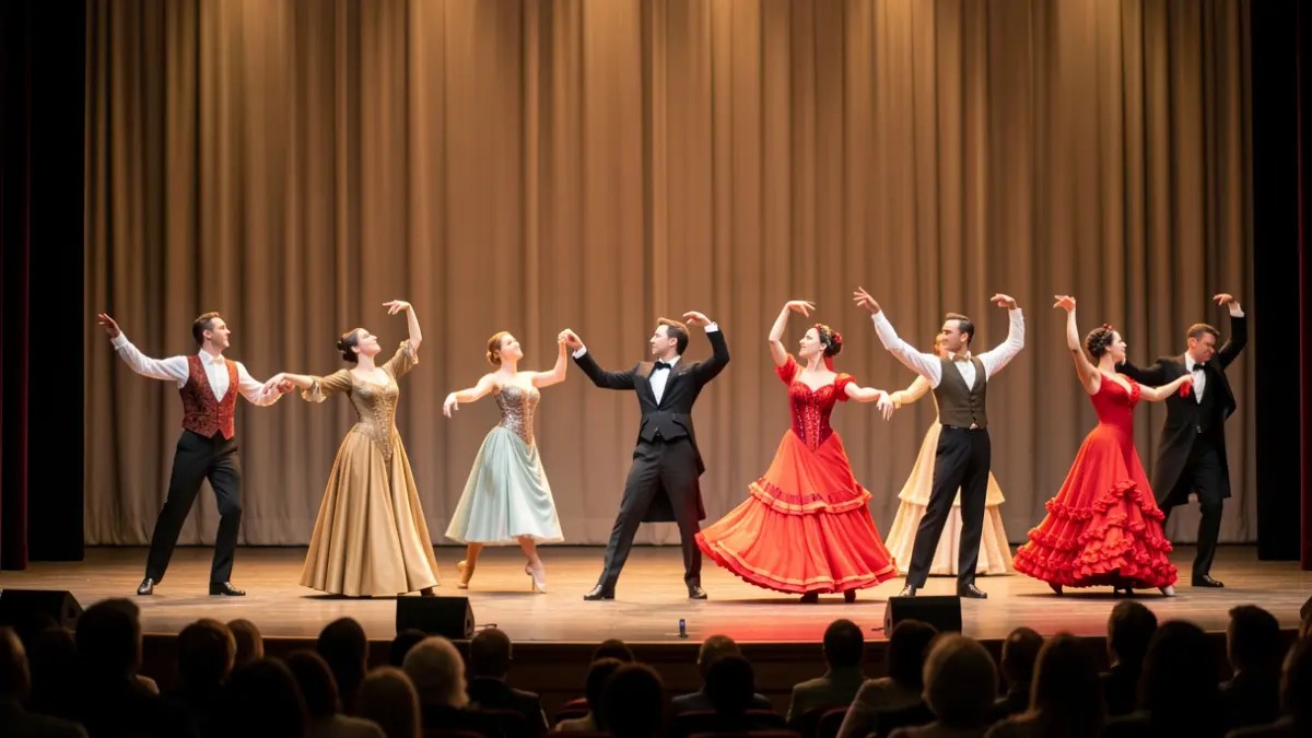 Generic image of a stage with dancers of different styles.