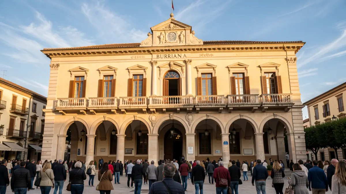 Ayuntamiento de Burriana durante una recepción oficial.