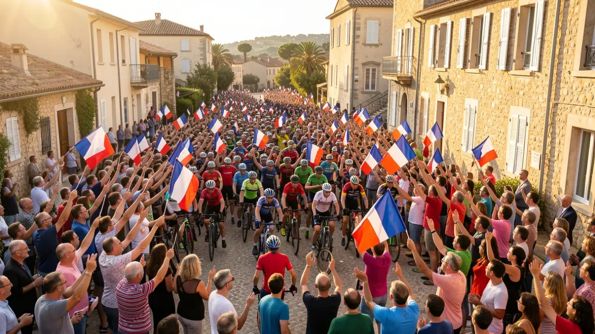 Imagen genérica de celebración multitudinaria con ciclistas.