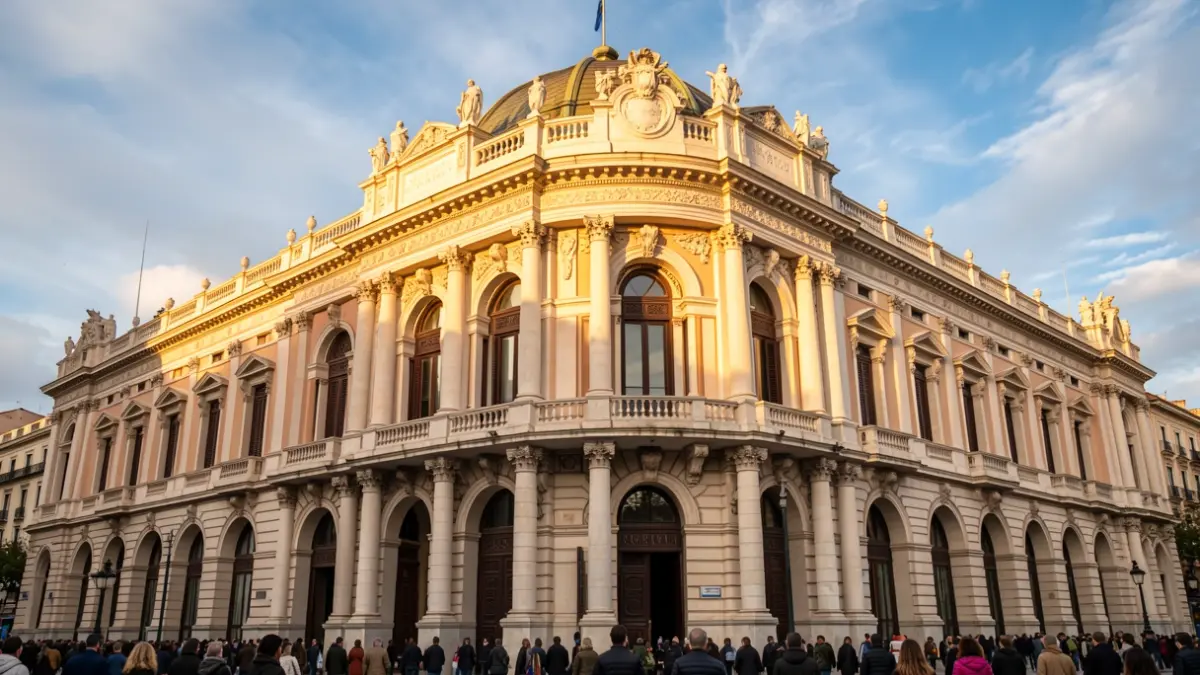 Imatge genèrica de la façana del Palau de les Comunicacions a València.