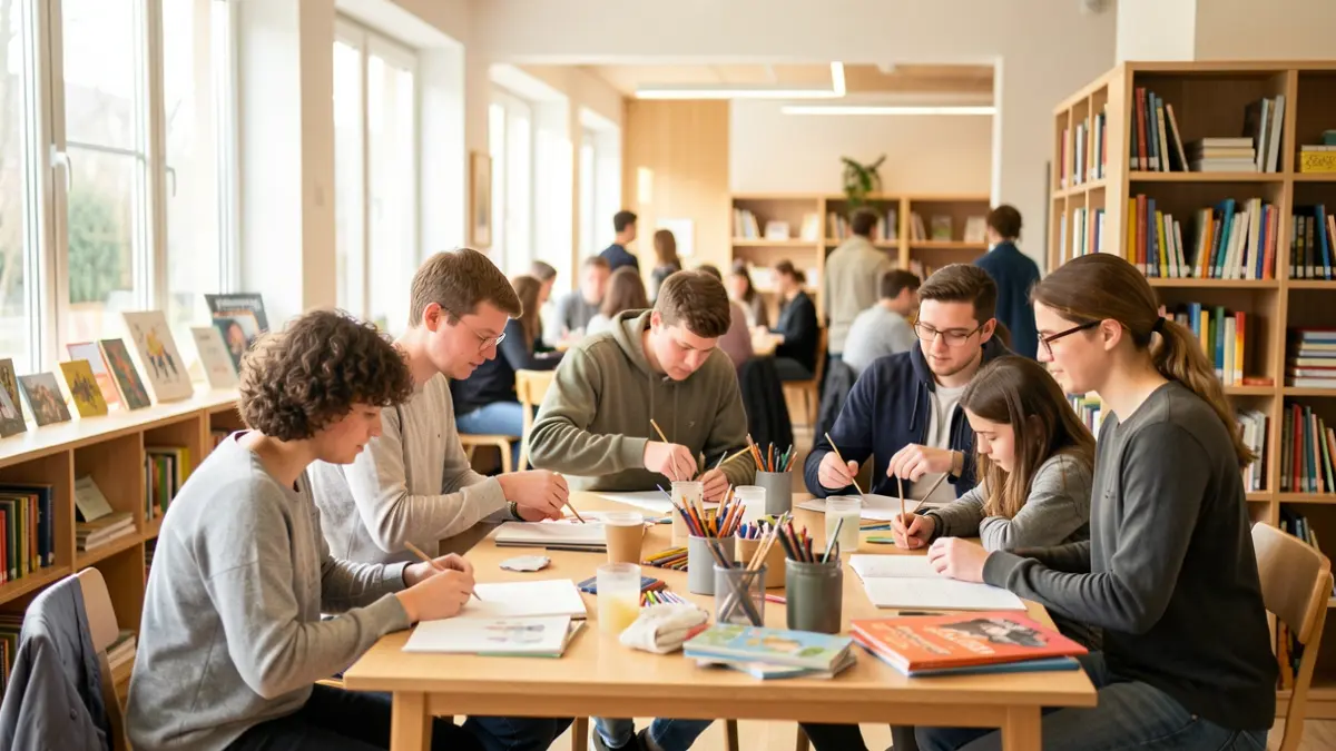 Generic image of a youth training workshop in a community center.