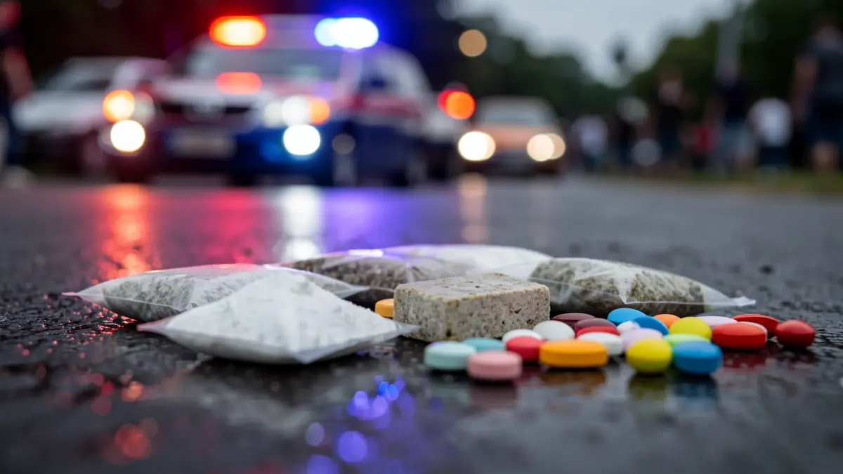 Imatge genèrica de drogues intervingudes per la policia en un festival.
