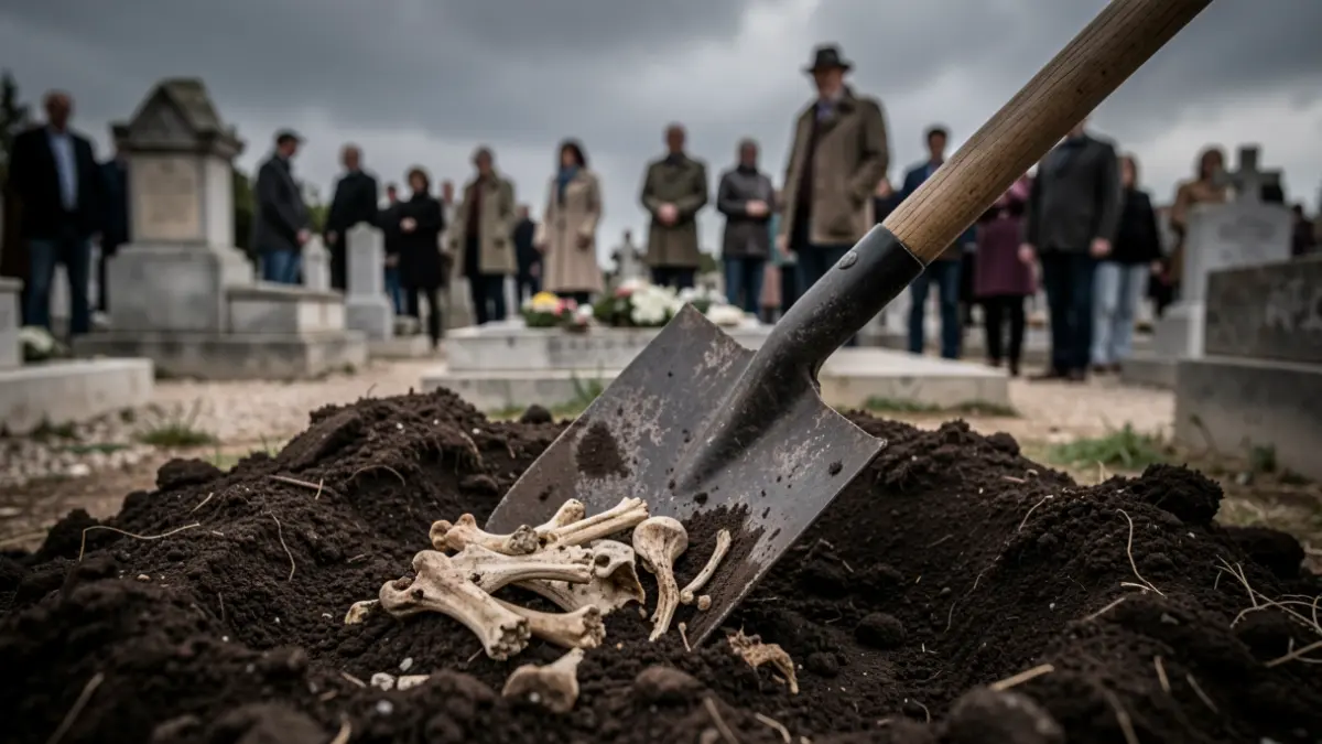Imagen genérica de una excavación arqueológica en un cementerio.