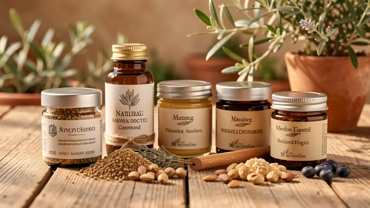 Imagen genérica de productos de cosmética natural.