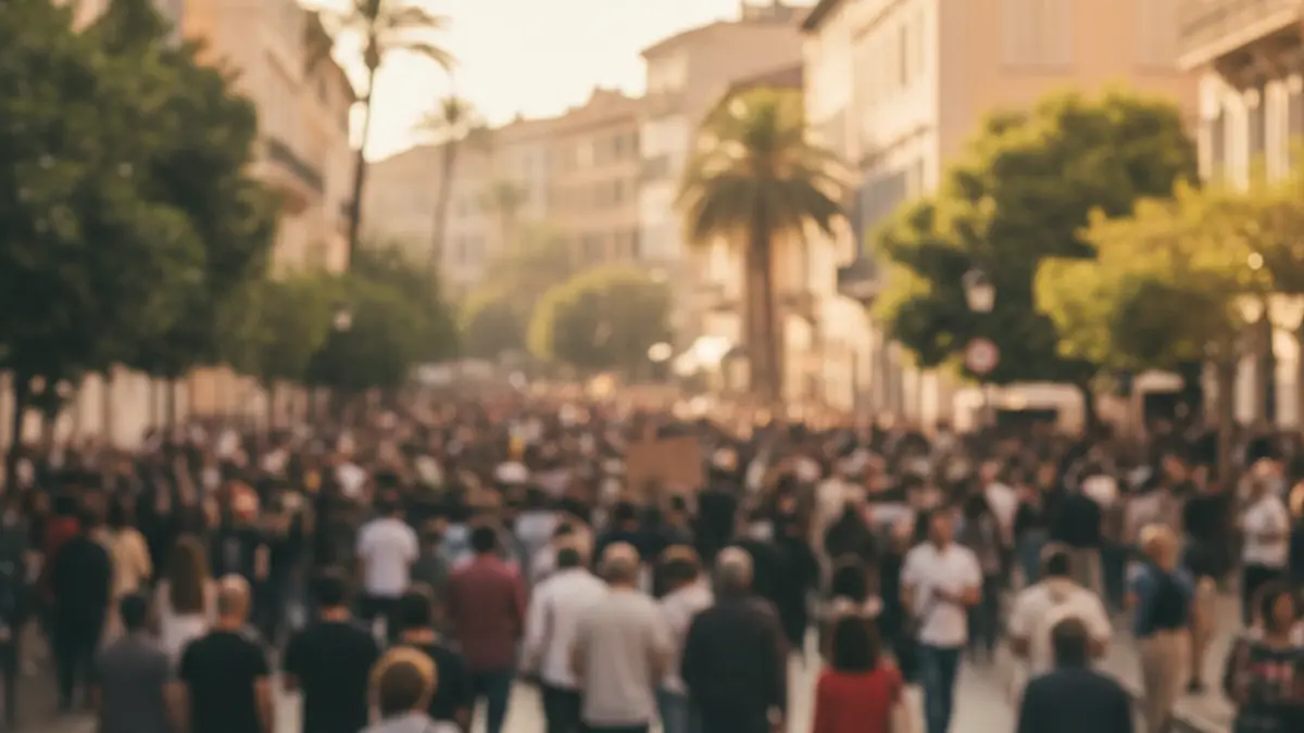 Imatge genèrica d'una protesta de docents en un carrer de la Comunitat Valenciana.