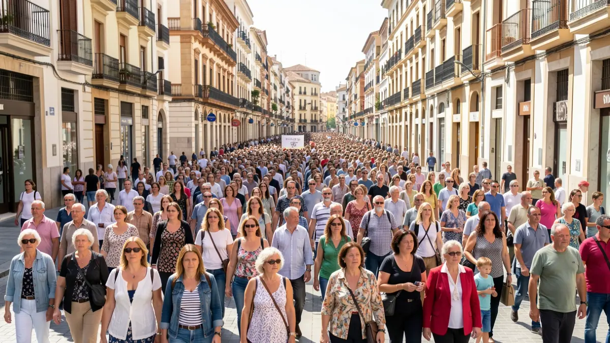 Imagen genérica de una manifestación de docentes y familias en València.