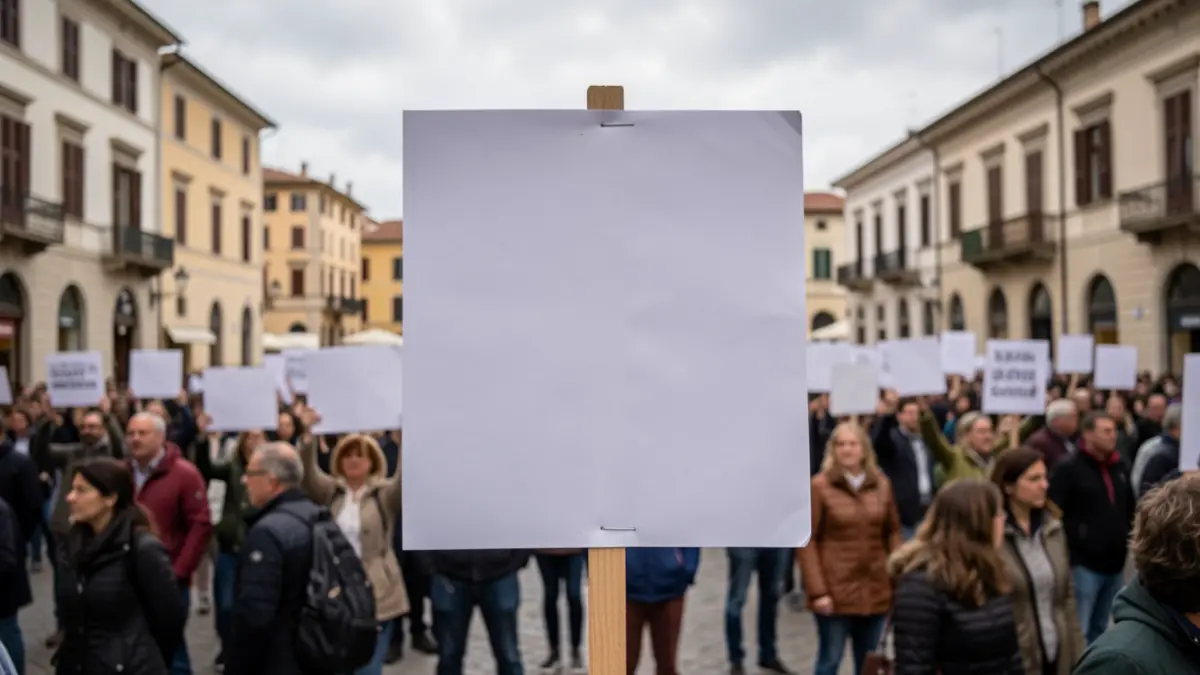Imagen genérica de manifestantes con pancartas.