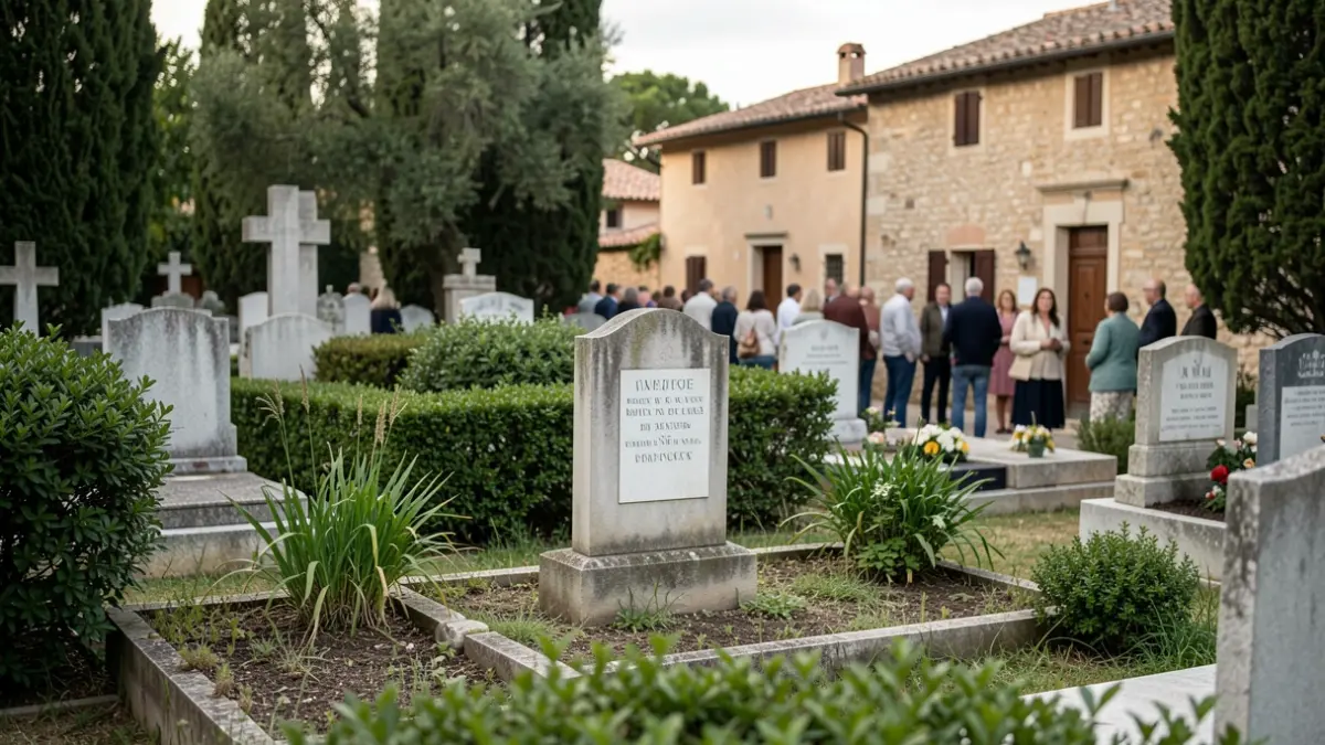 Imagen genérica de un espacio de memoria en un cementerio.
