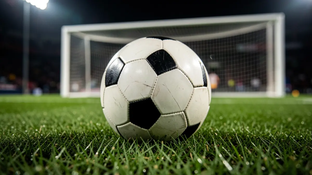 Generic image of a soccer ball on a field.