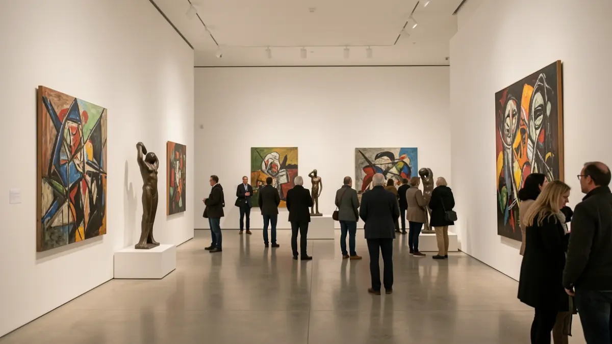 Imagen genérica de un museo de arte contemporáneo con exposiciones.
