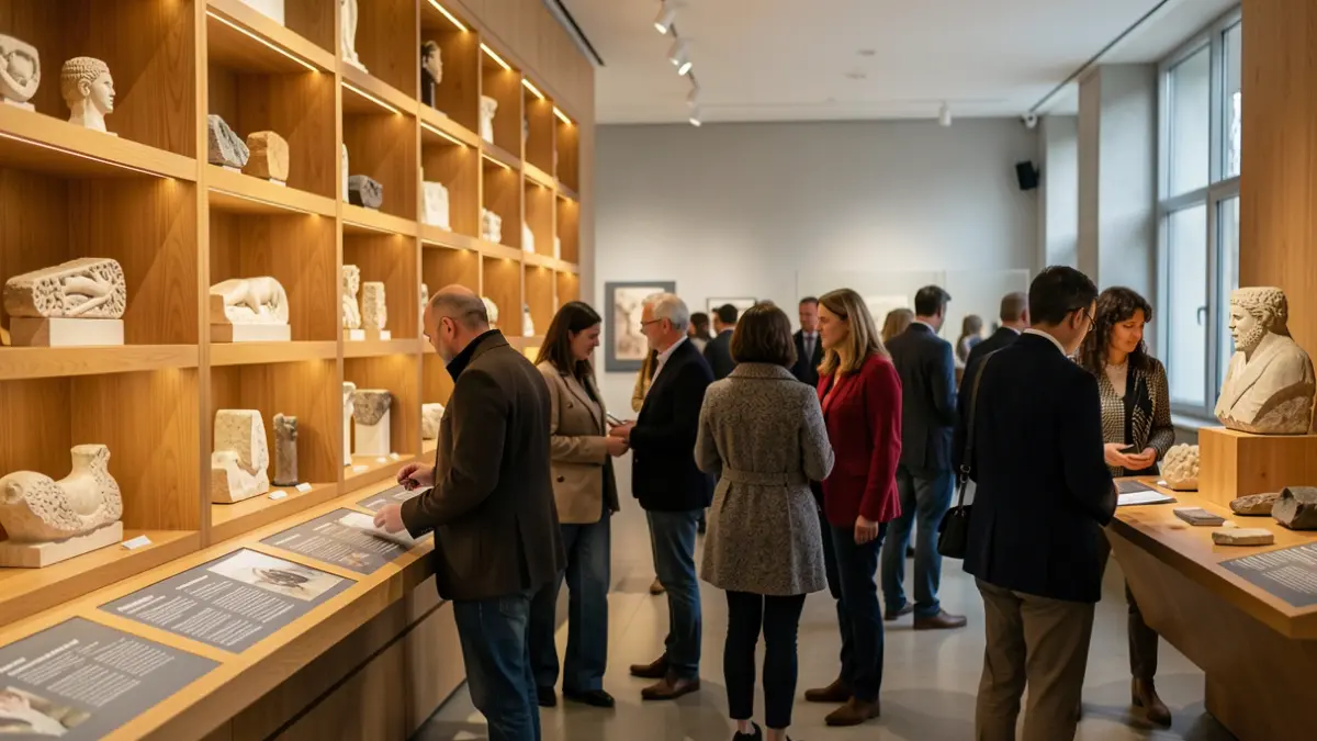 Generic image of visitors in an interactive museum with accessibility resources.