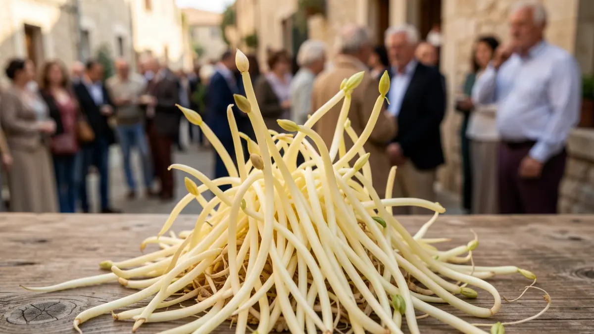 Exhibició dels 'mayos', plantes germinades a les fosques que formen part de la tradició del Camp d'Elx.