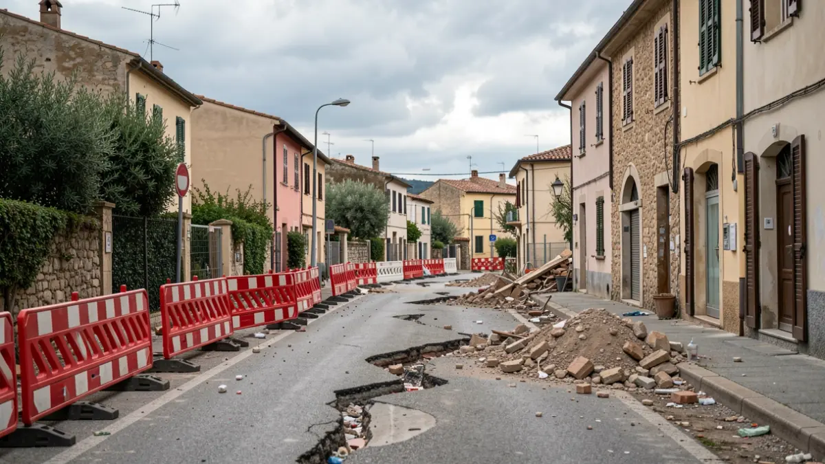 Imatge genèrica de carreteres danyades en procés de reconstrucció.