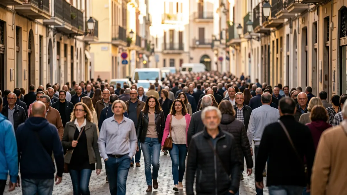 Imatge de la manifestació de docents pels carrers de València.