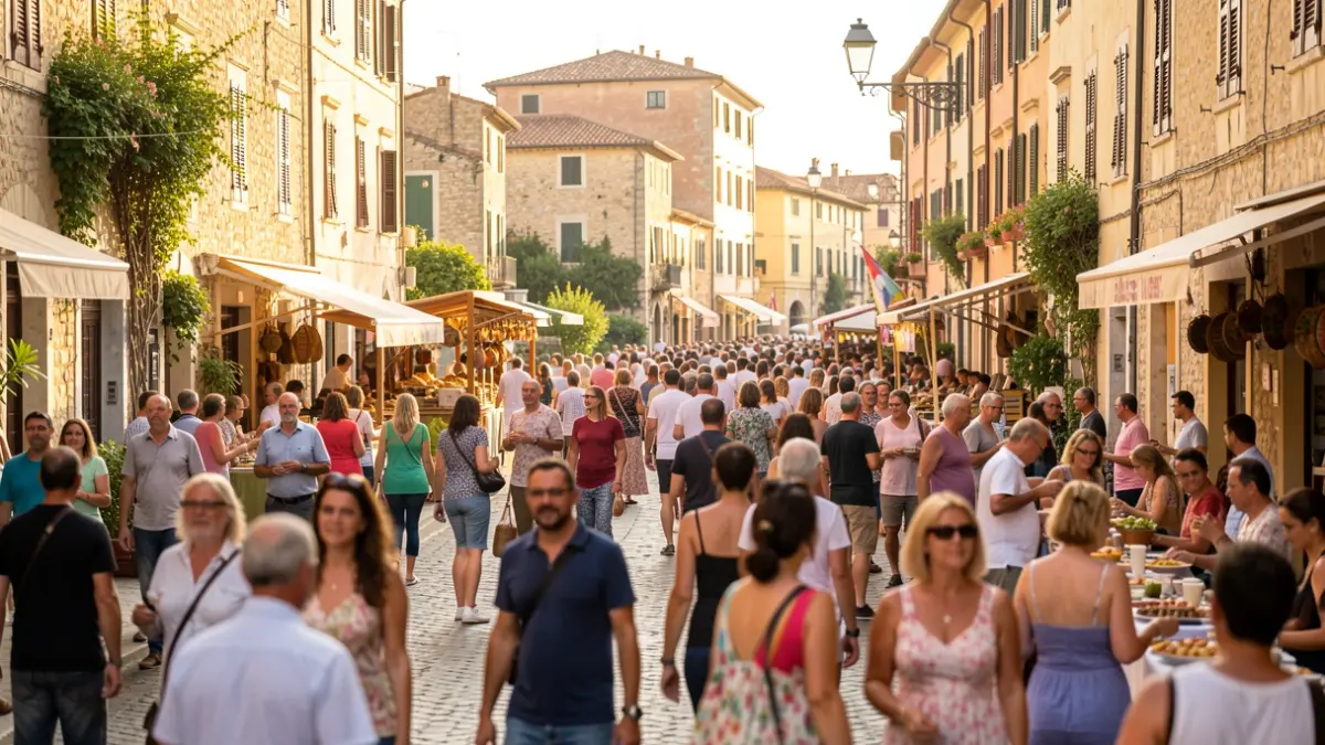 Imatge genèrica d'una celebració cultural al carrer en una ciutat mediterrània.