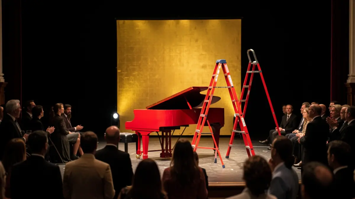 Generic image of a theater stage with scenic elements.
