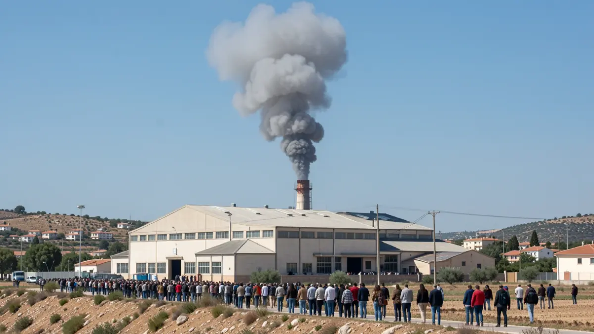 Imagen genérica de humo de un incendio industrial en Almoradí.