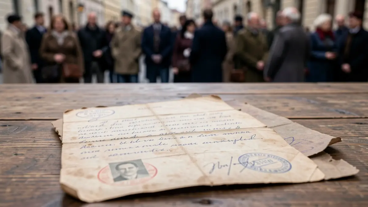 Imatge genèrica d'un document militar antic amb esbossos i segells.