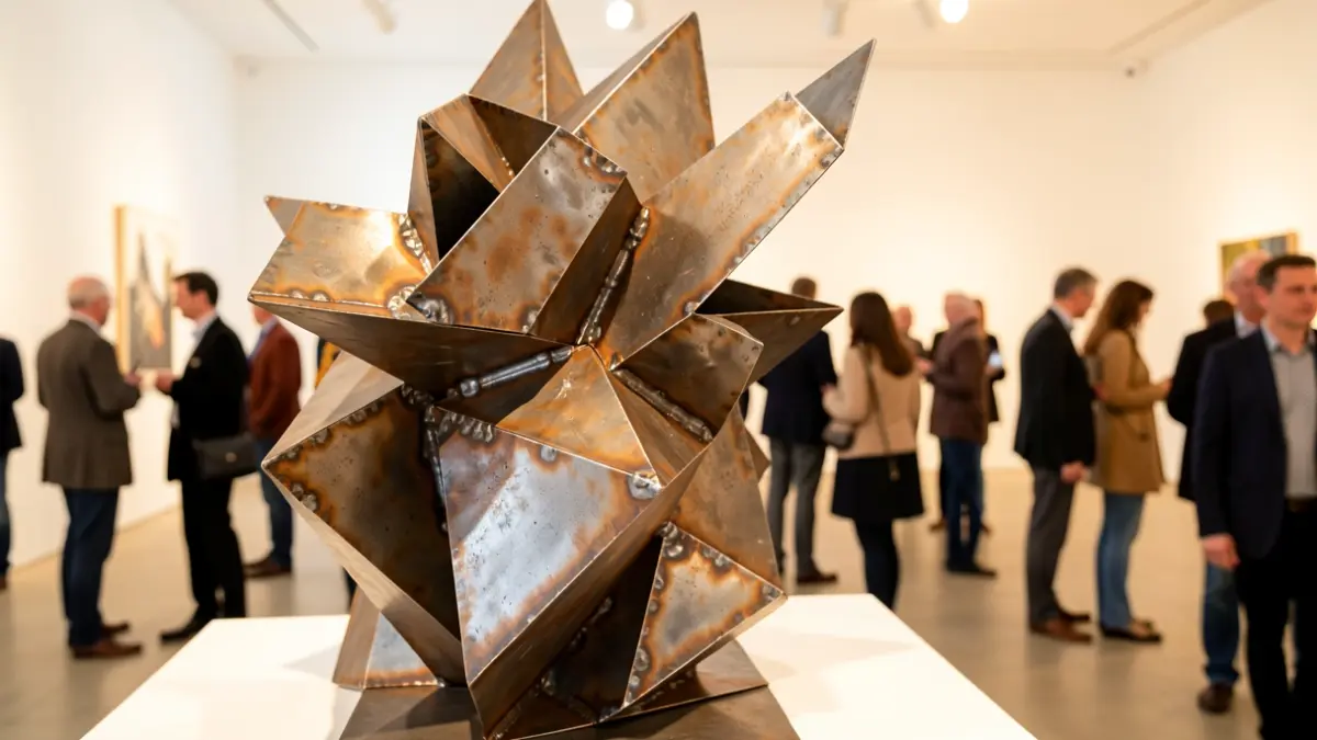 Imatge genèrica d'una escultura contemporània de ferro.
