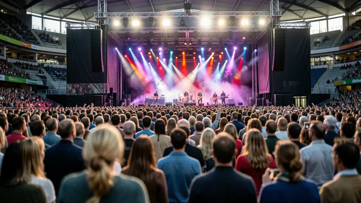 Generic image of an urban music concert in a performance venue.